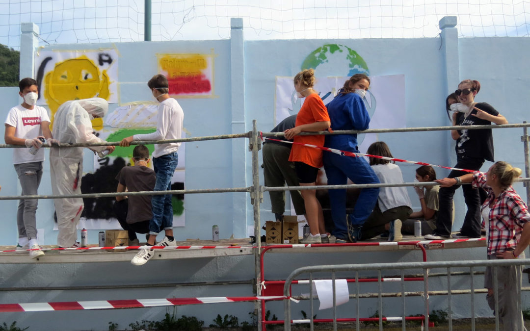 Fresque Collège Vals-les-Bains