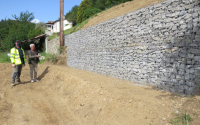 La Tine – Construction d’un mur de soutènement