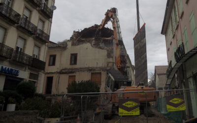 Premiers coups de pelle de l’Hôtel du Touring