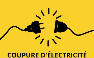 Coupure d’électricité – lundi 15 janvier