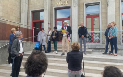 Hommage aux victimes de l’attentat du vendredi 13 octobre à Arras.