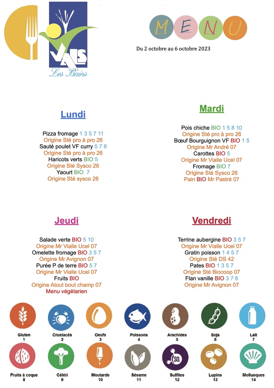menu 29 novembre