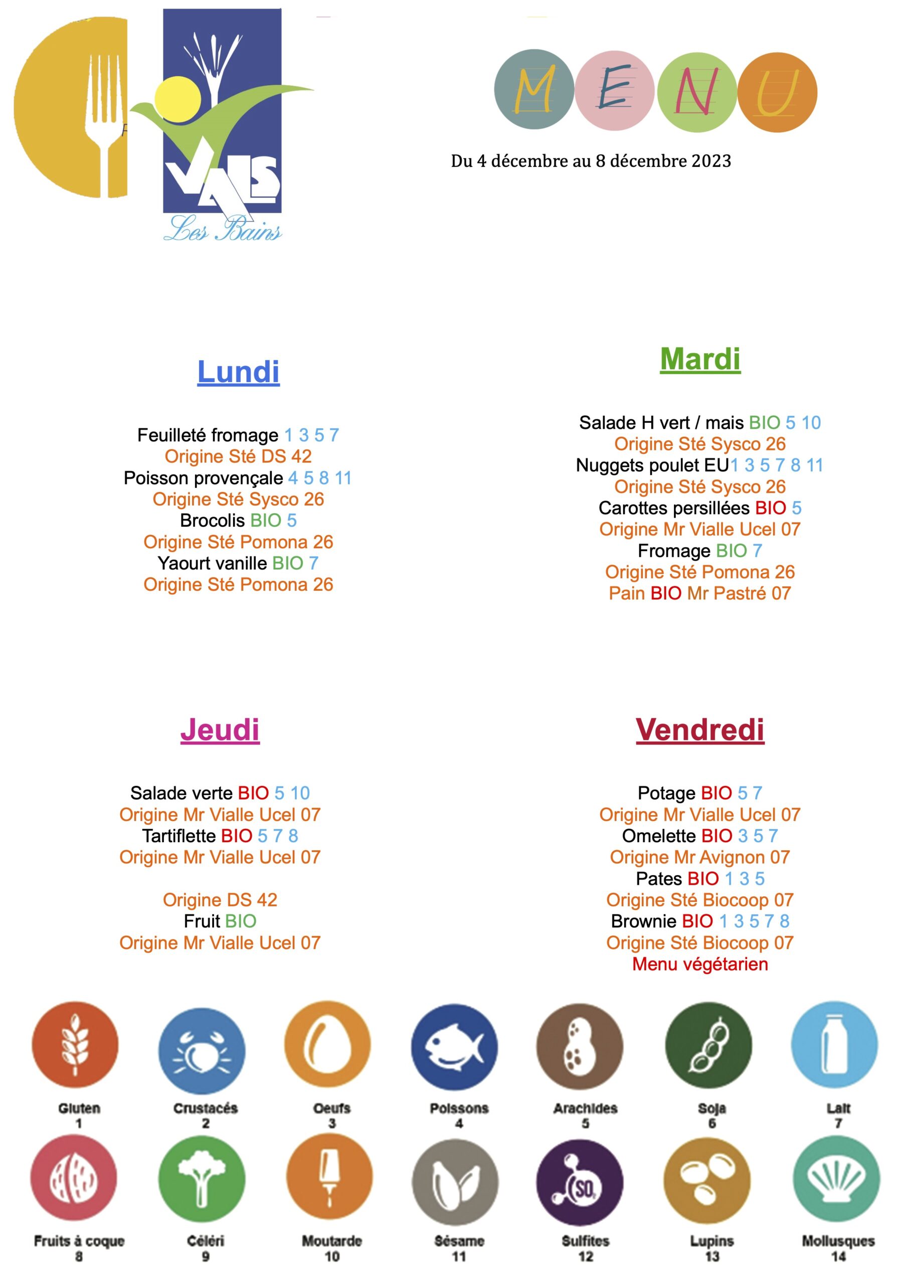 menu 29 novembre