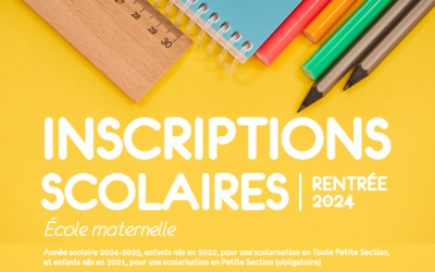 Inscriptions rentrée 2024 – école maternelle