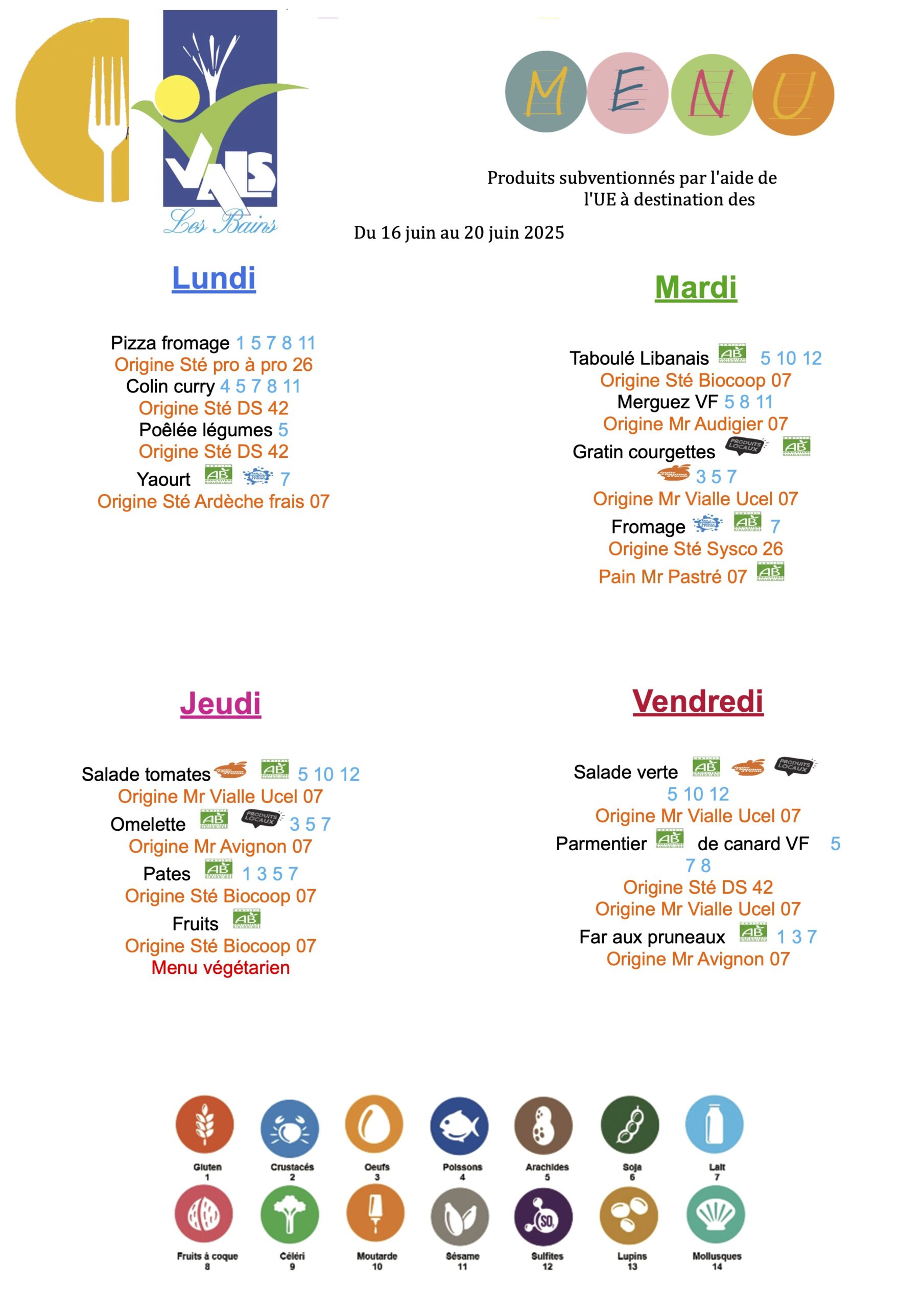 menu 29 novembre