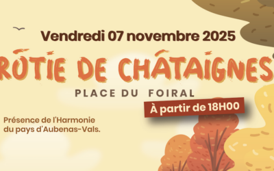 Rôtie de châtaignes – vendredi 7 novembre à 18h !
