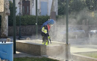 Travaux de rénovation des fontaines aux abords du Pavillon Saint-Jean