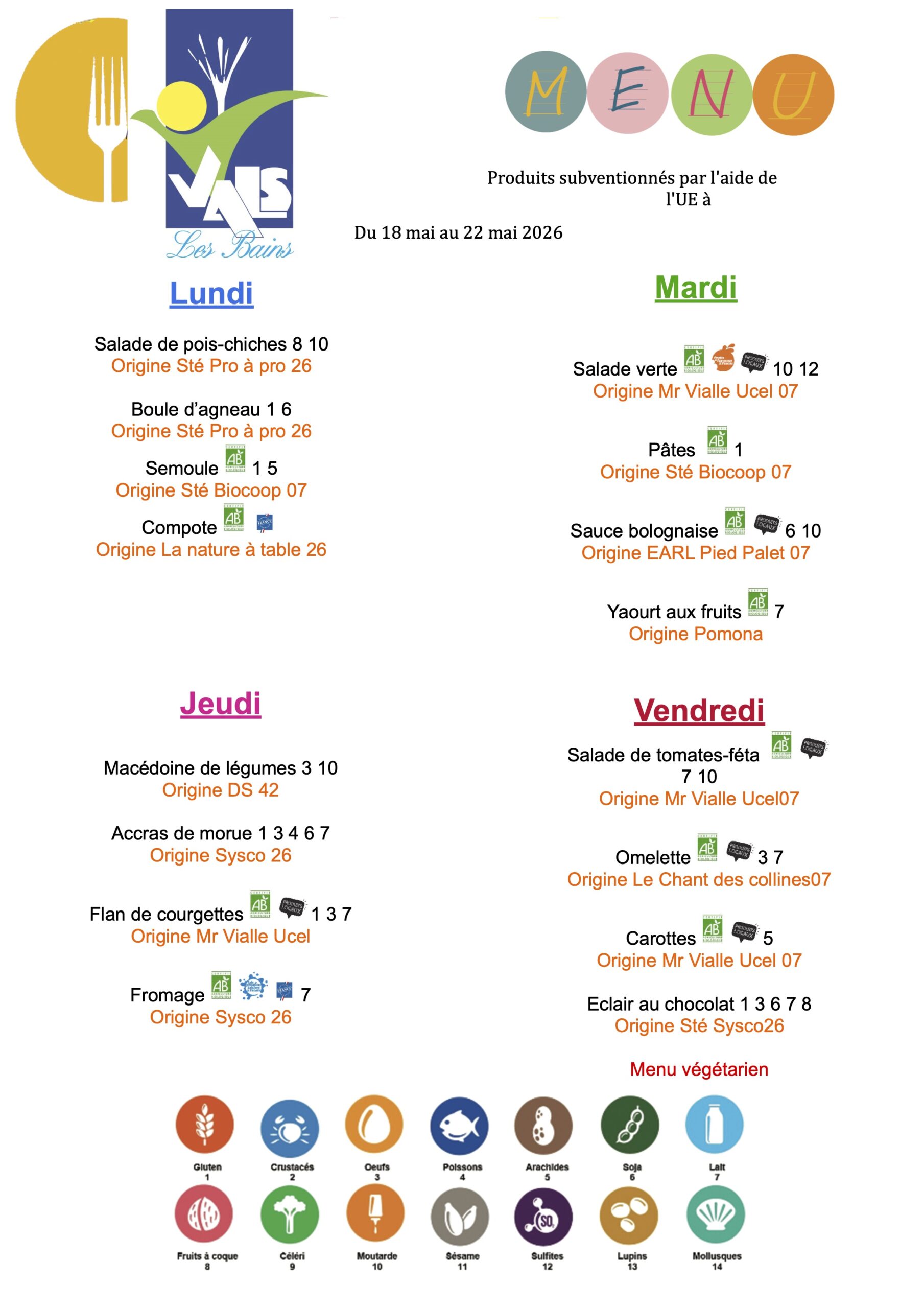 menu 29 novembre